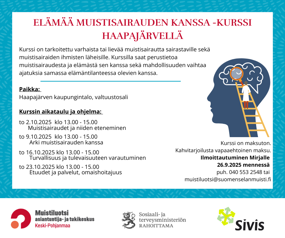 Kuvassa kurssin ohjelma