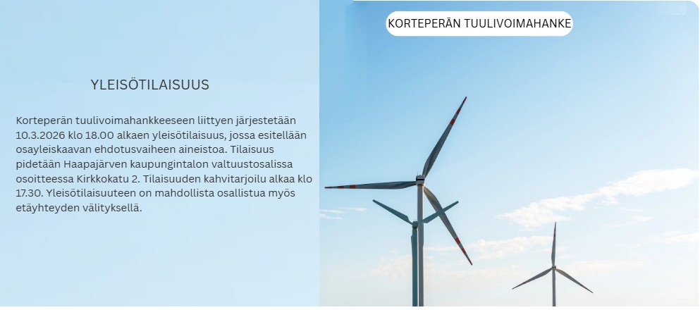 Korteperän tuulivoimahanke