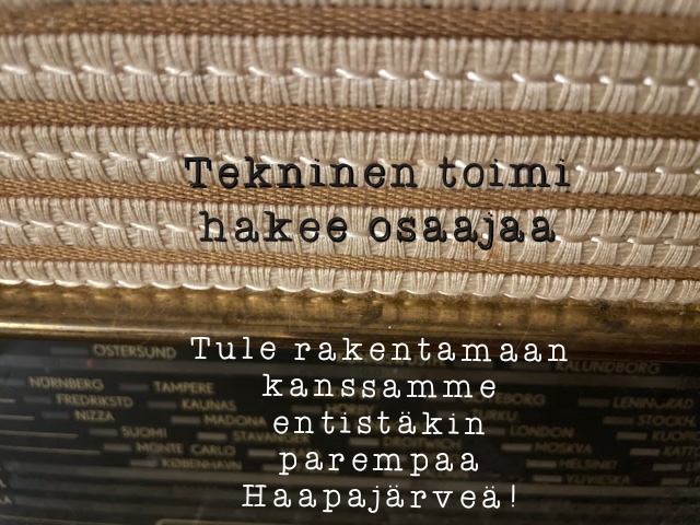Tekninen toimi hakee kiinteistöpäällikköä. Tule rakentamaan kanssamme entistäkin parempaa Haapajärveä!