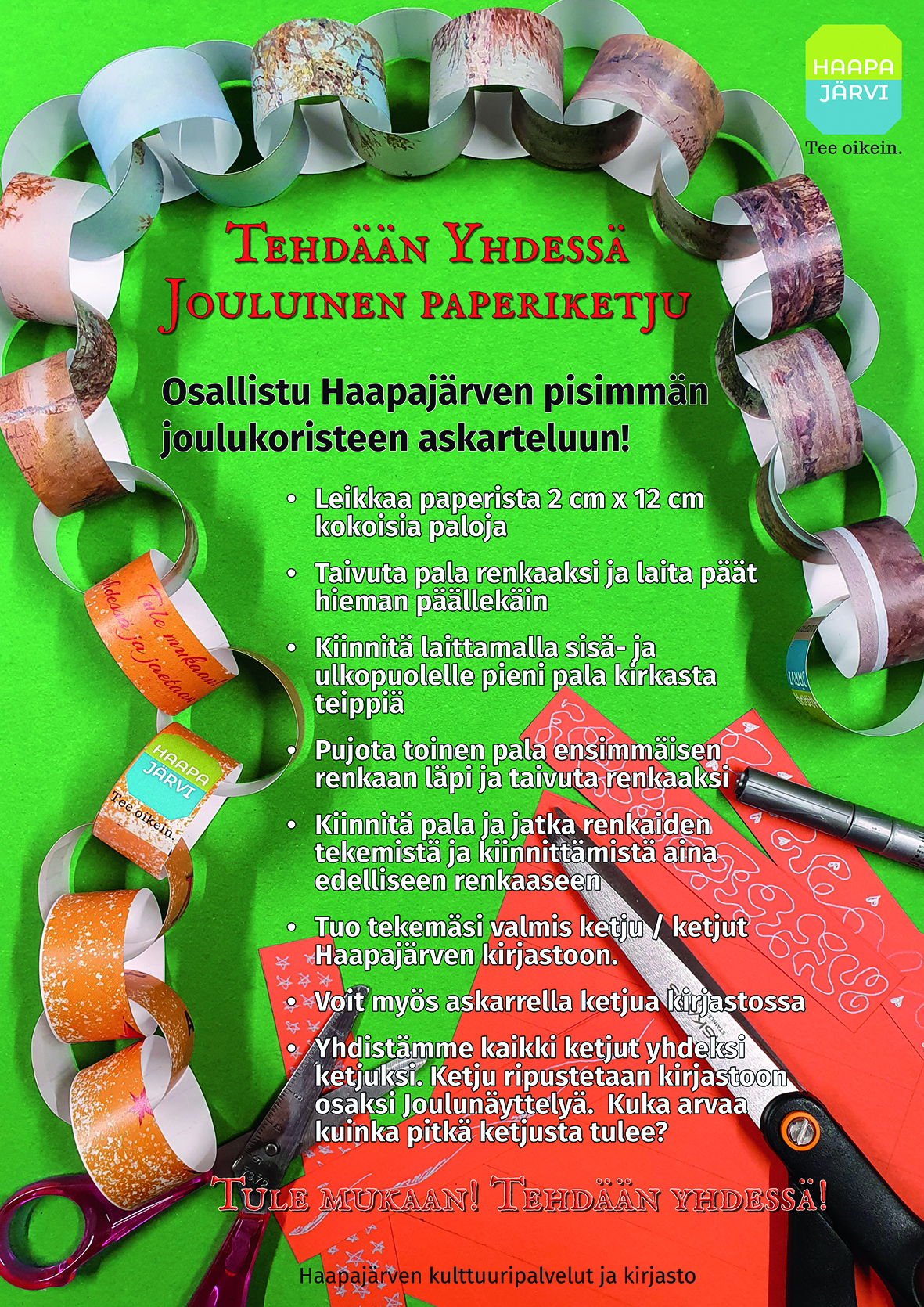 Tehdään yhdessä jouluketju Tehdään yhdessä jouluketjuli