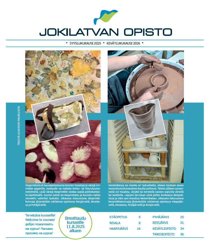 Jokilatvan opisto opinto-ohjelma Jokilatvan opisto