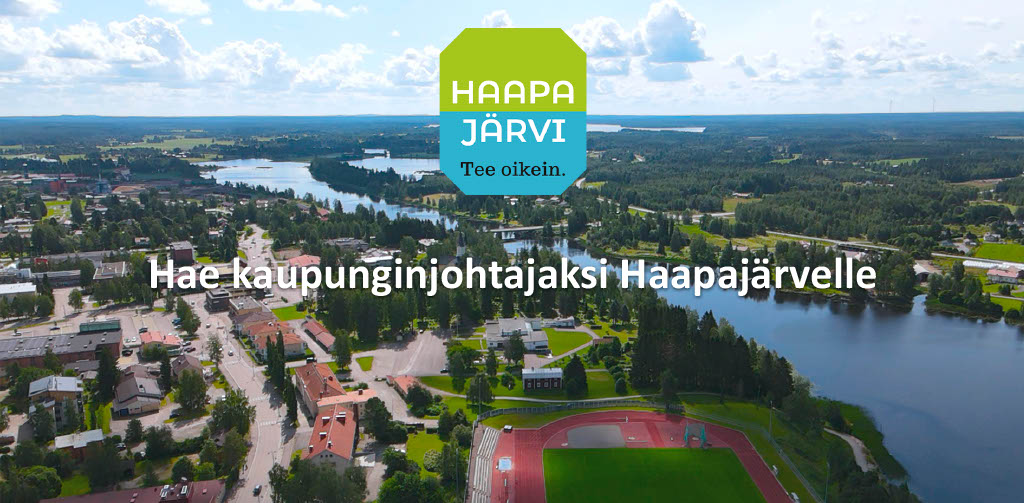 Haapajärven kaupungin ilmakuva.