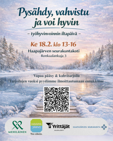 Pysähdy, vahvisti ja voi hyvin -työhyvinvoinnin iltapäivä 