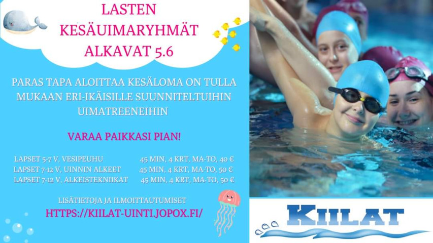 Kesän uimakoulut