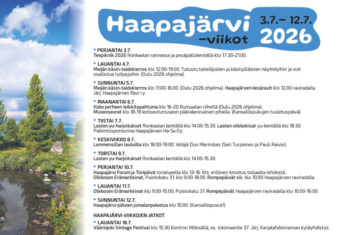 Haapajärvi-viikkojen ohjelma