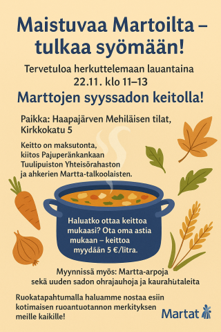 Maistuvaa Martoilta-Tulkaa Syömään. 