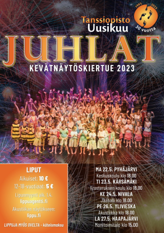 Tanssiopiston Uusikuun kevätnäytöskiertue 2023