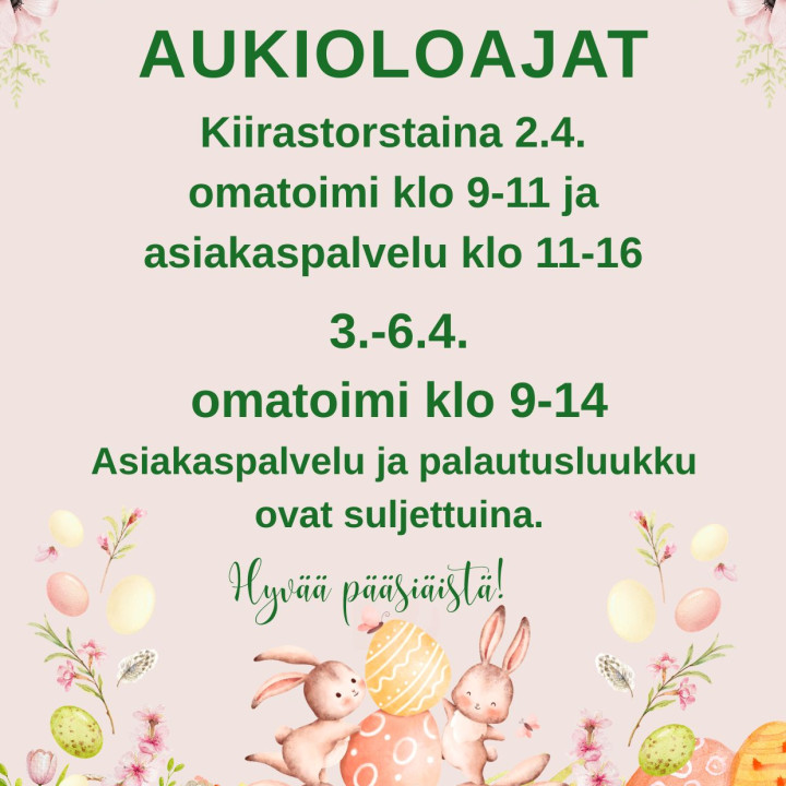 Pääsiäisen aukioloajat