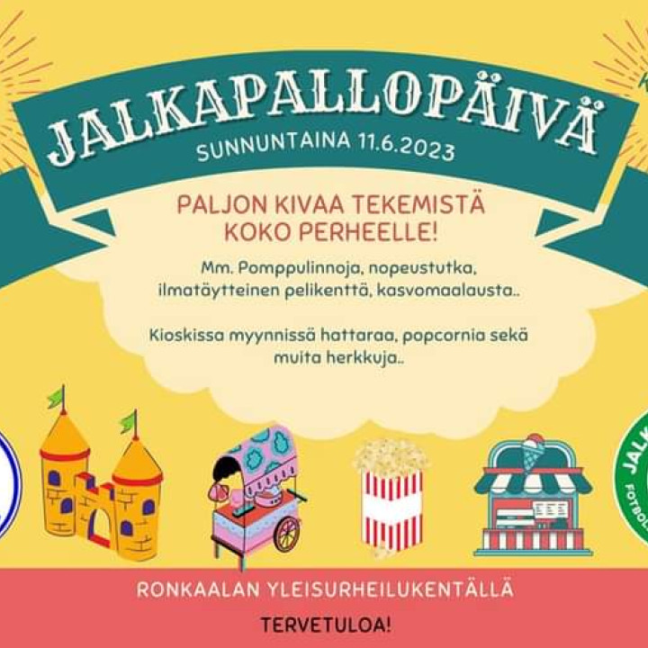 Koko perheen jalkapallopäivä Ronkaalassa 11.6.2023