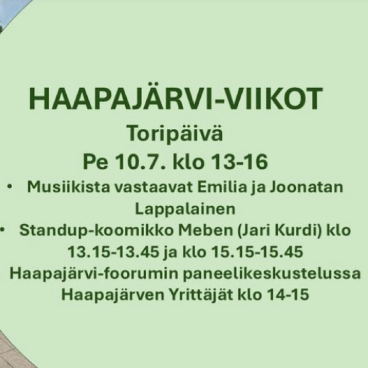 Haapajärvi-viikkojen toripäivä