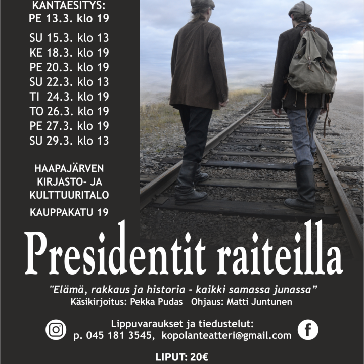 Presidentit raiteilla "Elämä, rakkaus ja historia - kaikki samassa junassa"