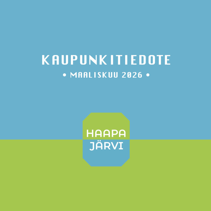 Haapajärven kaupunkitiedote huhtikuu 2026