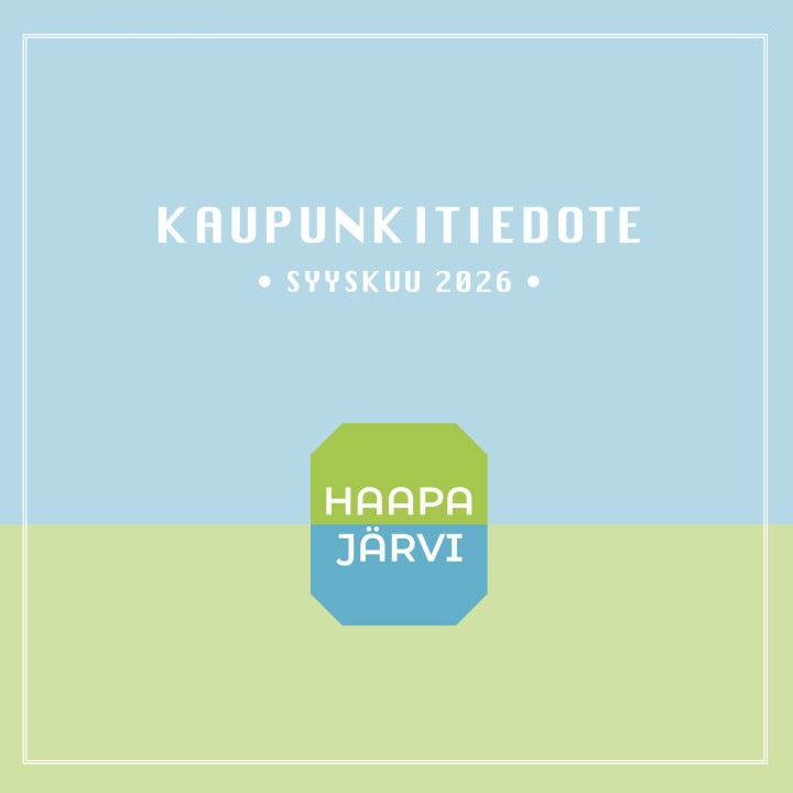 Haapajärven kaupungin tiedote syyskuu 2026