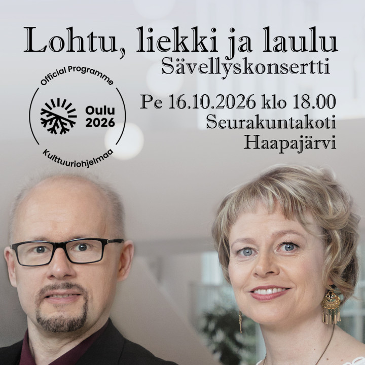 Säveltäjät Tapio Lappalainen ja Sanna Ahvenjärvi