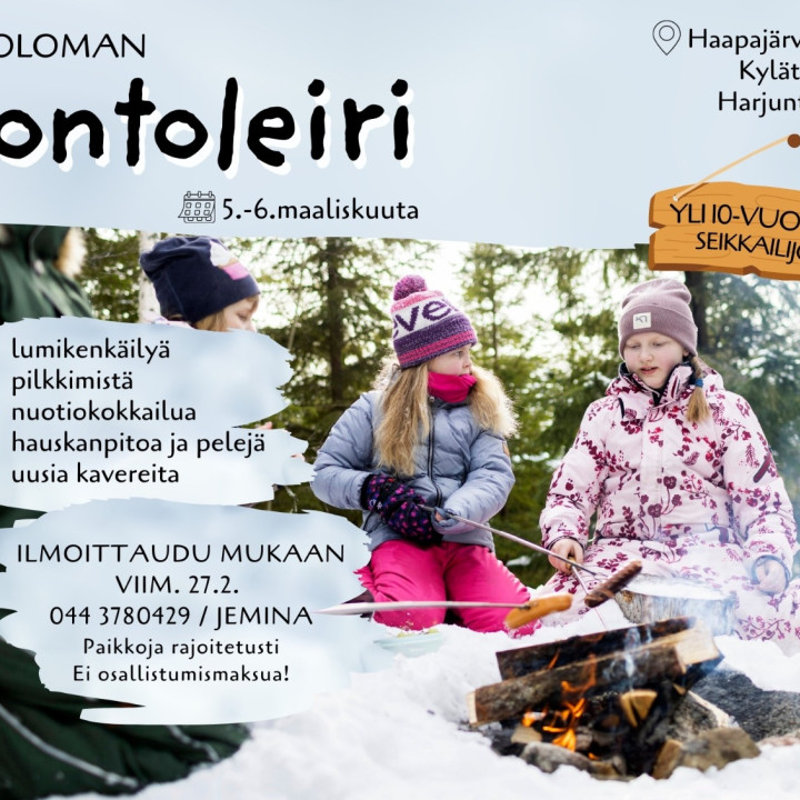 Hiihtolamaviikon luontoleiri 5.-6.3 Kuusaalla yli 10-vuotiaille.