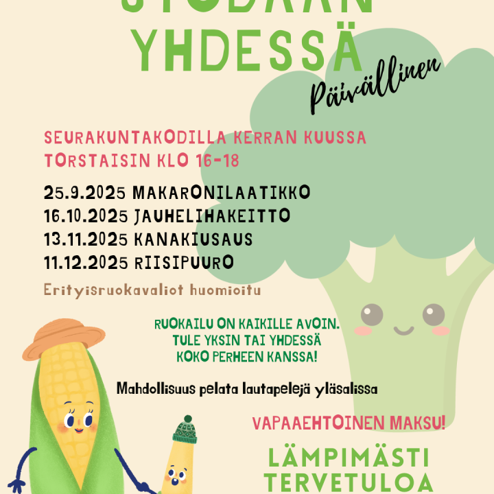 Syödään yhdessä päivällinen, syksy 2025