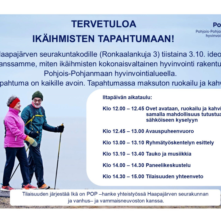 Vanhustenviikon ikäihmisten tapahtuma