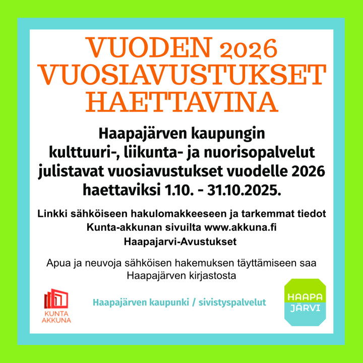 Vuosiavustukset 2026