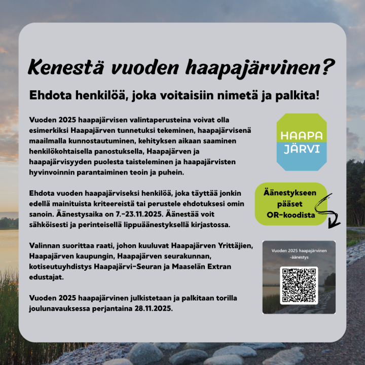 Vuoden haapajärvinen